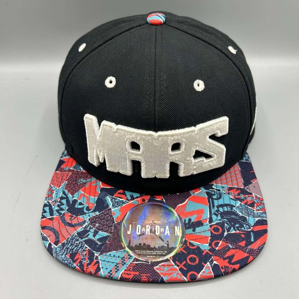 Air Jordan Mars Hat Men Black Embroidered Jumpman Strap Back Cap